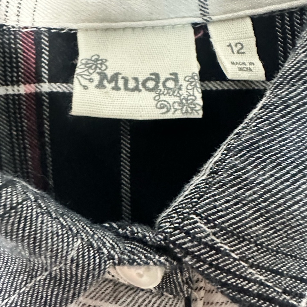 Mudd Girls Flannel Shirt – Size 12 - Picture 2 of 7
